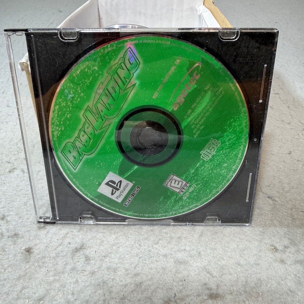 Agetec Bass Landing Video Game PS1 One Size Green SLUS-00873 Fishing Sim 1999